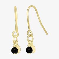Silver Treasures 14K Gold Over Round Drop Earrings