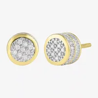 1/4 CT. T.W. Natural White Diamond 10K Gold 7.4mm Stud Earrings