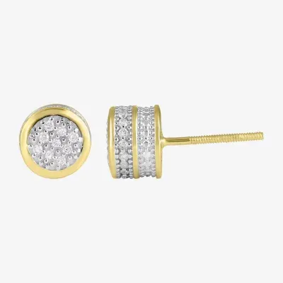 1/4 CT. T.W. Mined White Diamond 10K Gold 7.4mm Stud Earrings