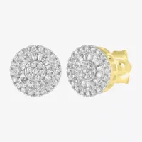 1/2 CT. T.W. Natural White Diamond 10K Gold 8.9mm Stud Earrings