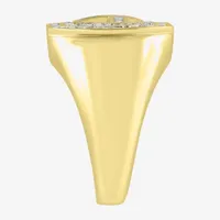 Mens / CT. T.W. Mined White Diamond 10K Gold Cross Fashion Ring