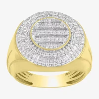 Mens CT. T.W. Natural White Diamond 10K Gold Fashion Ring