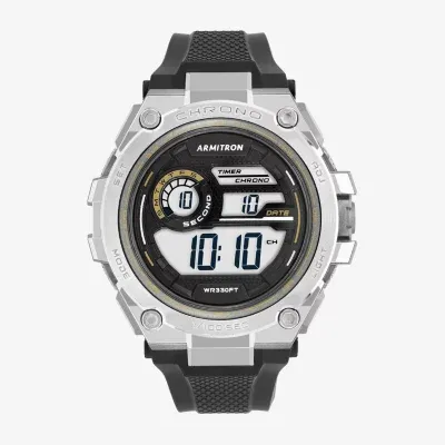 Armitron Mens Digital Black Strap Watch 40/8450blk