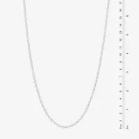 Silver Reflections Pure Silver Over Brass Inch Singapore Chain Necklace