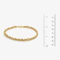 Made in Italy 14K Gold 8 Inch Semisolid Link Chain Bracelet