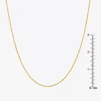 10K Gold 14-24" Solid Singapore Chain Necklace