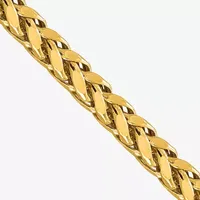 14K Gold Inch Semisolid Wheat Chain Necklace