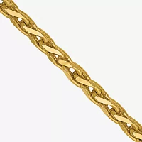 14K Gold Inch Solid Wheat Chain Necklace