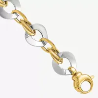 14K Two Tone Gold / Inch Hollow Link Bracelet