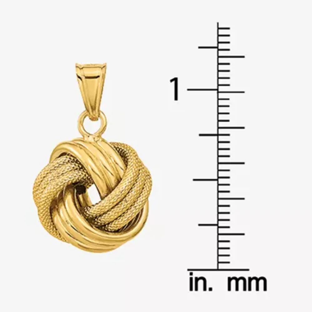 Womens 14K Gold Knot Pendant