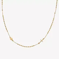 Miraculous Medal Womens 14K Gold Rosary Necklaces