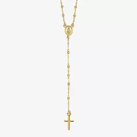 Miraculous Medal Womens 14K Gold Rosary Necklaces