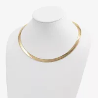 14K Two Tone Gold Semisolid Omega Chain Necklace