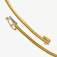 14K Gold Inch Solid Omega Chain Necklace