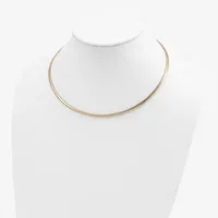 14K Gold Inch Solid Omega Chain Necklace