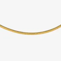 14K Gold Inch Solid Omega Chain Necklace