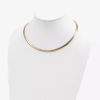 14K Gold Inch Solid Omega Chain Necklace