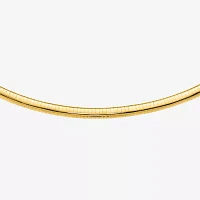 14K Gold Inch Solid Omega Chain Necklace