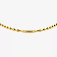 14K Gold Inch Solid Omega Chain Necklace