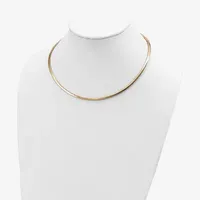 14K Gold Inch Semisolid Omega Chain Necklace