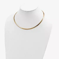 14K Gold 16 Inch Semisolid Omega Chain Necklace