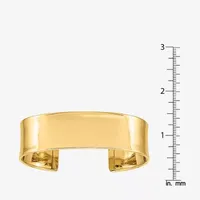 Womens 14K Gold MM Wide Cuff Bracelet