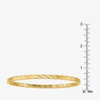 14K 4mm Textured Twist Slip-On Bangle Bracelet