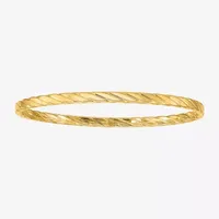 14K 4mm Textured Twist Slip-On Bangle Bracelet