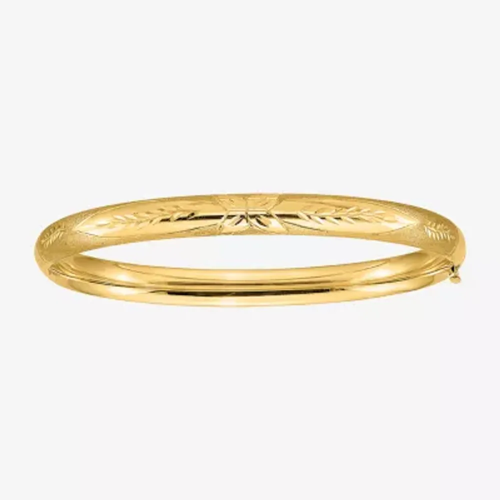 14K Polished Hinged Bangle Bracelet