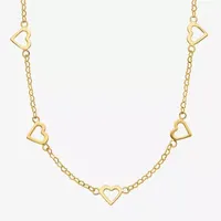 Womens 14K Gold Heart Pendant Necklace