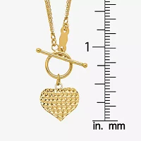 Womens 14K Gold Heart Pendant Necklace