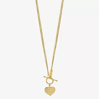 Womens 14K Gold Heart Pendant Necklace