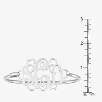 Sterling Silver Personalized Monogram Bangle Bracelet