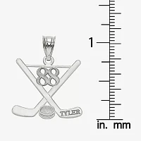 Personalized Name & Number Hockey Pendant Necklace