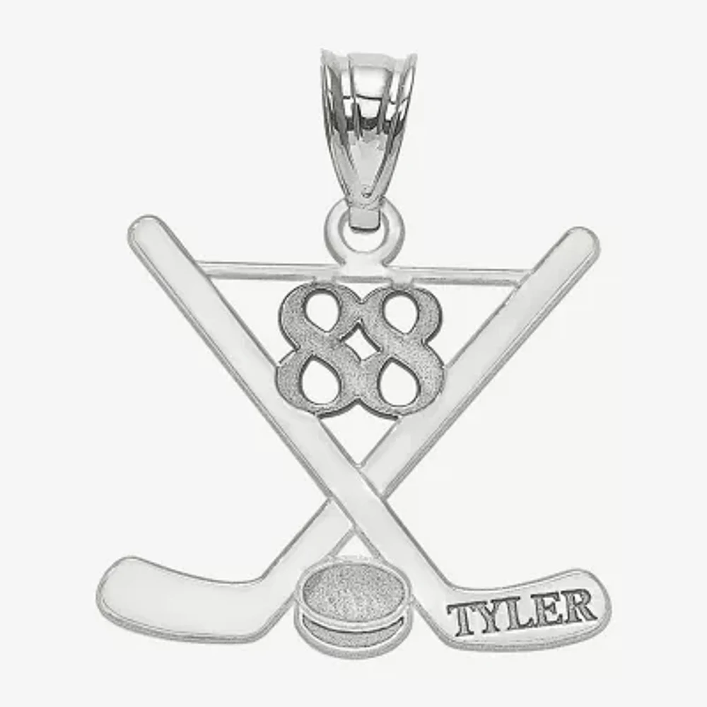 Personalized Name & Number Hockey Pendant Necklace