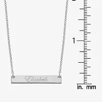 Personalized 4x26mm Bar Script Name Necklace