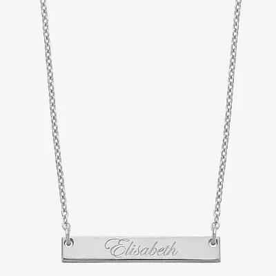 Personalized 4x26mm Bar Script Name Necklace