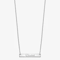 Personalized 4x26mm Bar Script Name Necklace