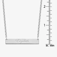 Personalized 6x39mm Script Name Bar Necklace