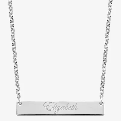 Personalized 6x39mm Script Name Bar Necklace