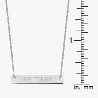 Personalized 4x26mm Block Name Bar Necklace