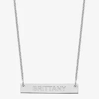 Personalized 4x26mm Block Name Bar Necklace