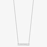 Personalized 4x26mm Block Name Bar Necklace