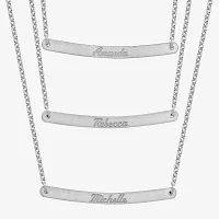 Personalized Sterling Silver 3-pc. Name Bar Pendant Necklace Set