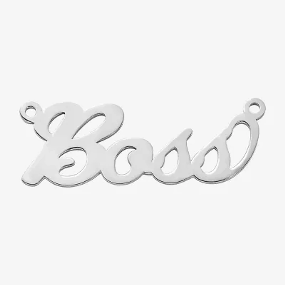 Personalized 14x37mm Cursive Name Necklace