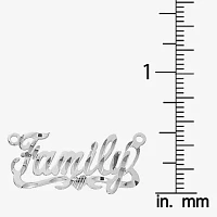 Personalized 12x35mm Diamond Cut Scroll Name Necklace