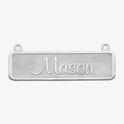 Personalized 34x12mm Memento Font Name Plate Necklace