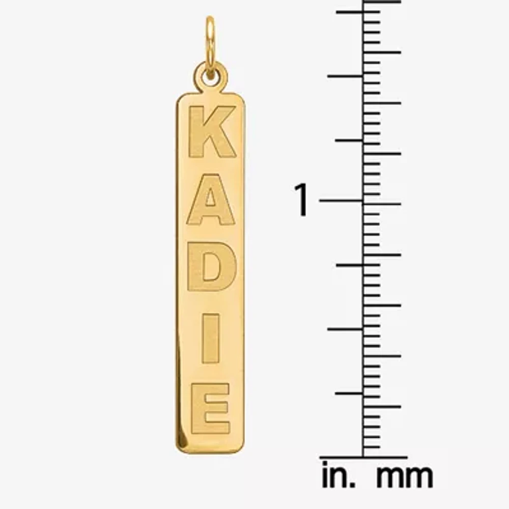 Personalized 40x6mm Vertical Nameplate Necklace