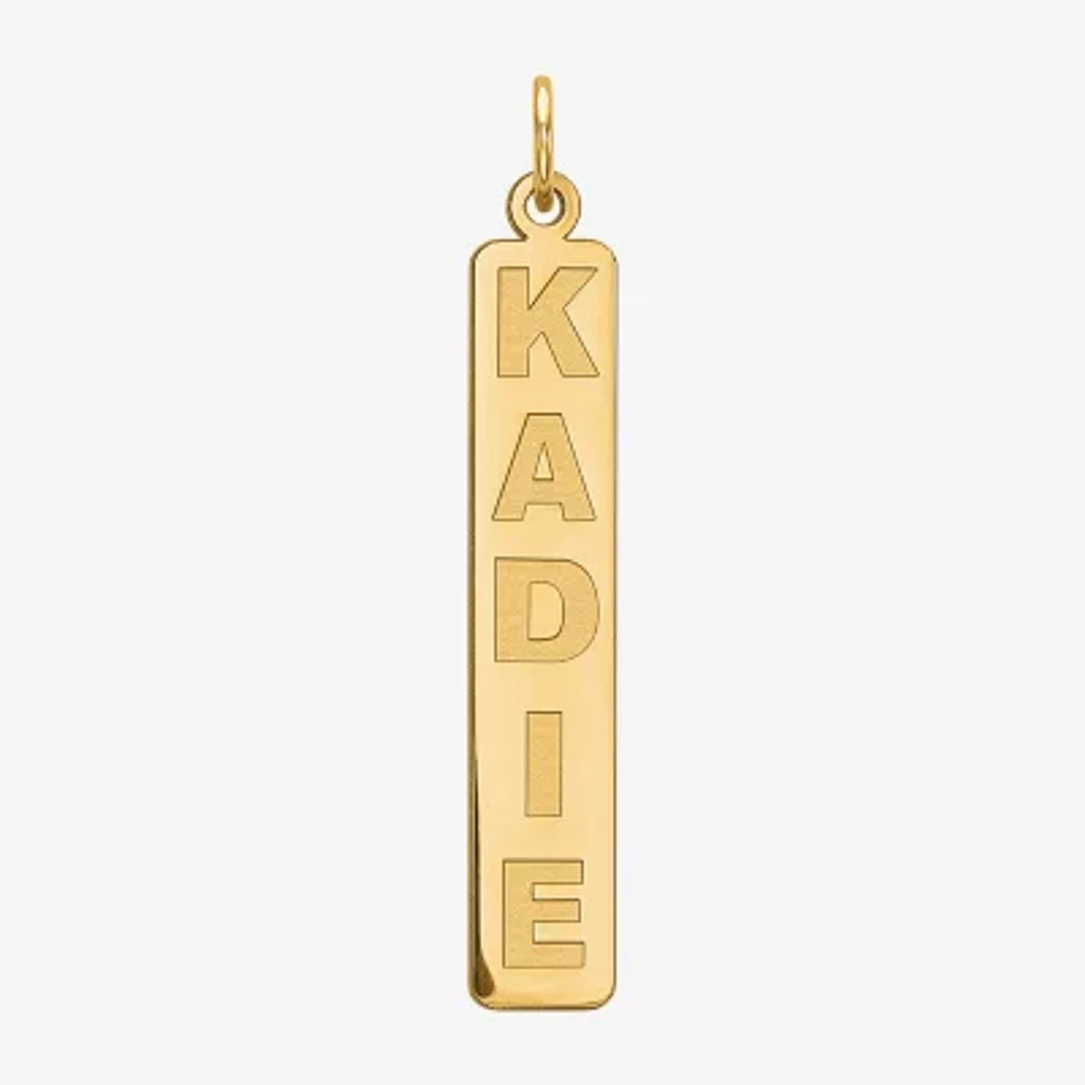 Personalized 40x6mm Vertical Nameplate Necklace