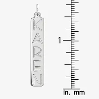 Personalized 35x6mm Vertical Nameplate Necklace